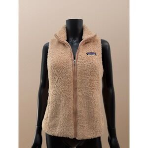 Patagonia Sherpa Fleece Vest Womens Peach Apricot Cozy Full Zip Outdoor